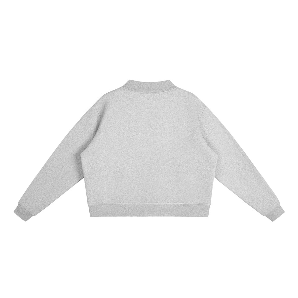 Mock-Neck Logo Sweatshirt — Grey