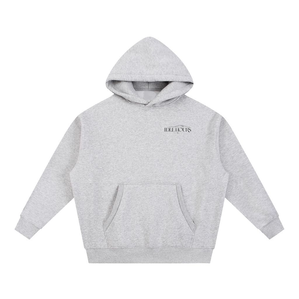 Boxy Logo Hoodie — Grey